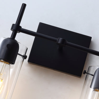 2-Lights & 3-Lights Symmetrical Glass Cylinder Vanity Lighting