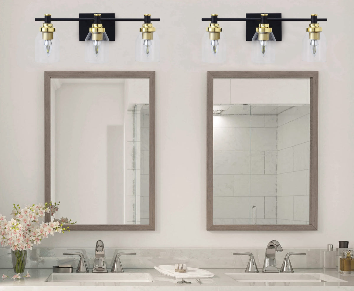2-Lights & 3-Lights Hourglass Shade Design Vanity Lighting