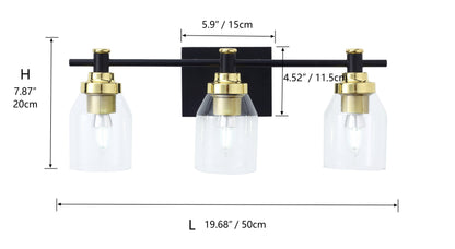2-Lights & 3-Lights Hourglass Shade Design Vanity Lighting