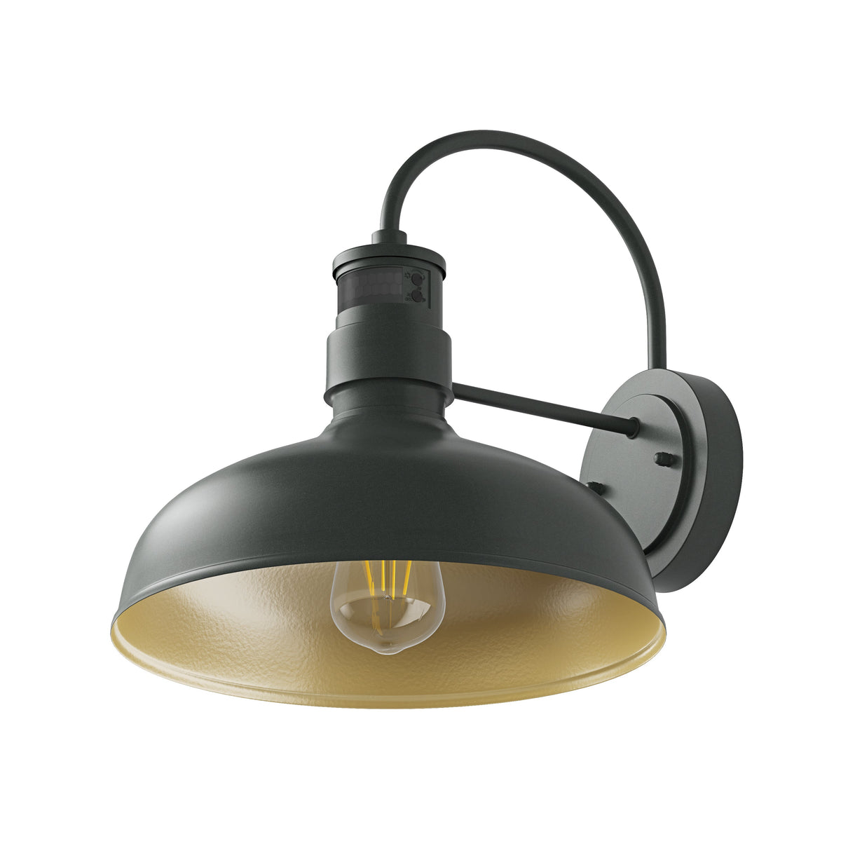 1-Light Metal Dome Shade Wall Sconces Outdoor Lights