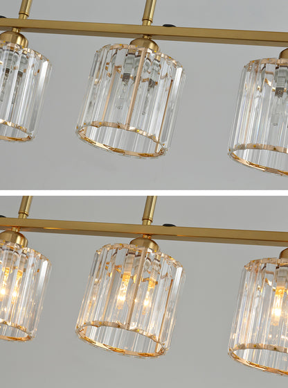 6-Lights Classic Glass Cylinder Kitchen Island Lights