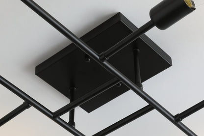 8-Lights Geometric Shape Semi-Flush Mount Lighting
