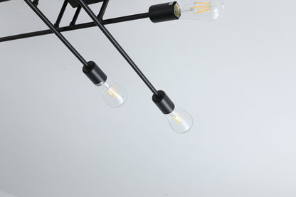 8-Lights Geometric Semi-Flush Mount Lighting