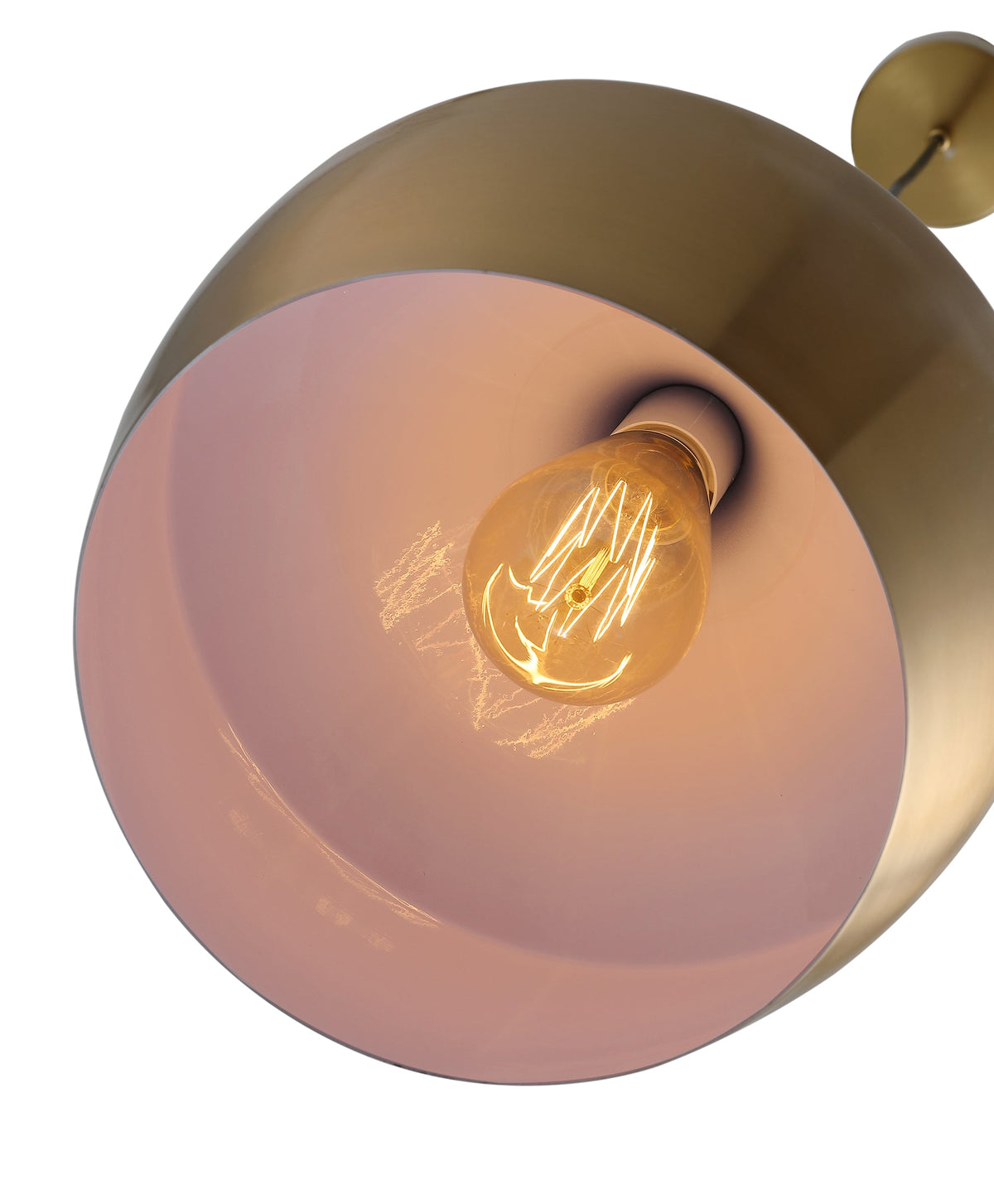 1-Light Gold Dome Pendant Lighting