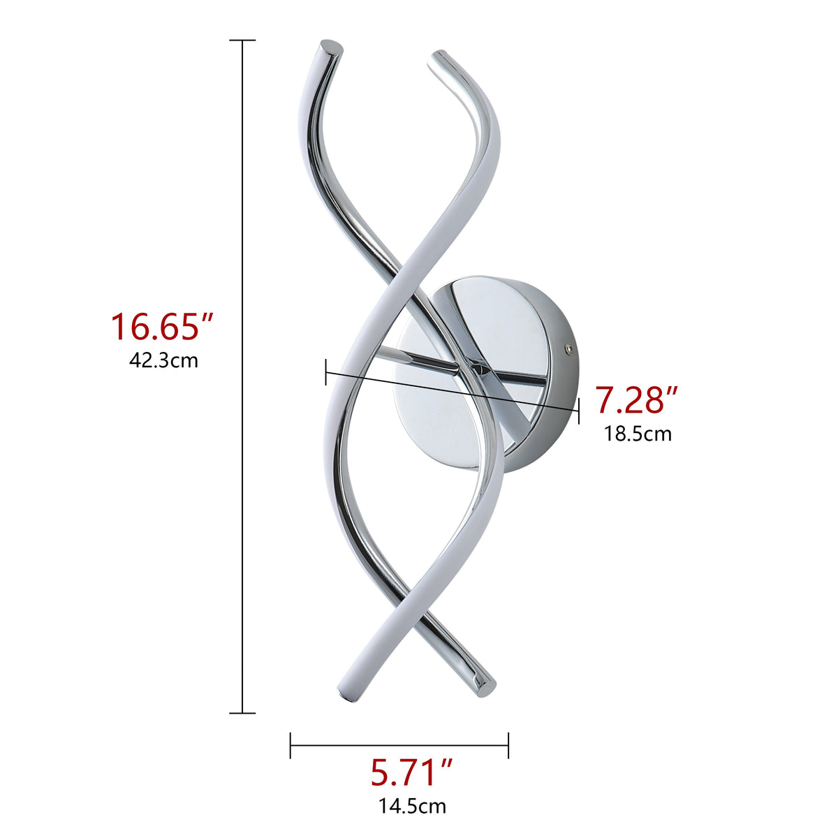2-Light Elegant Spiral Design LED Vanity Lighting