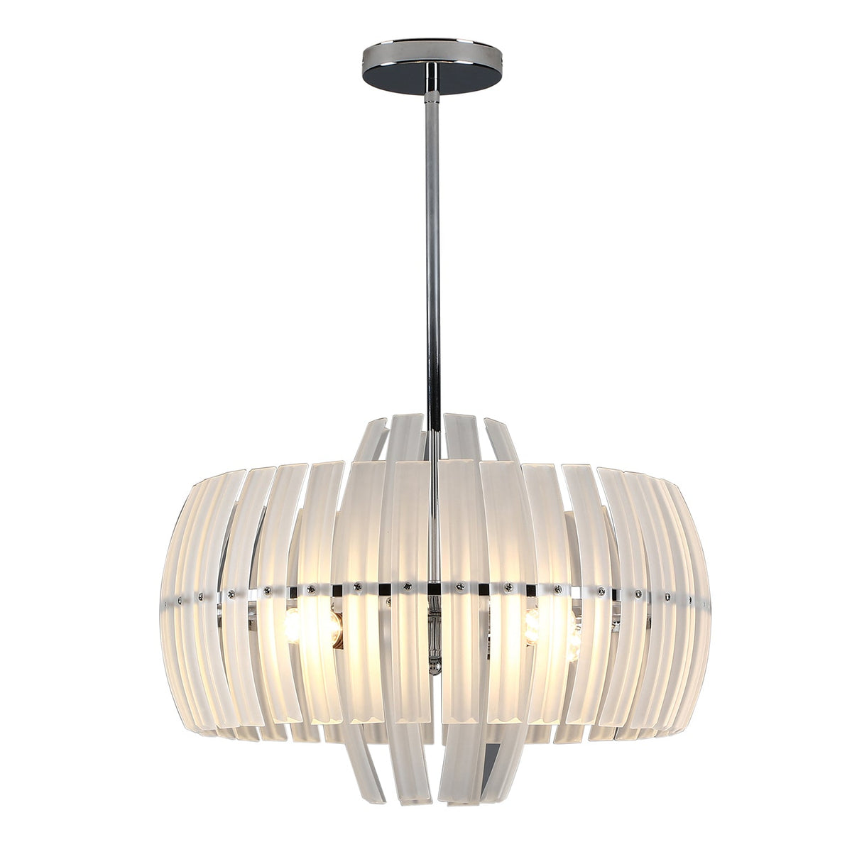 4-Lights Multi-Layer Frosted Glass Pendant Lighting
