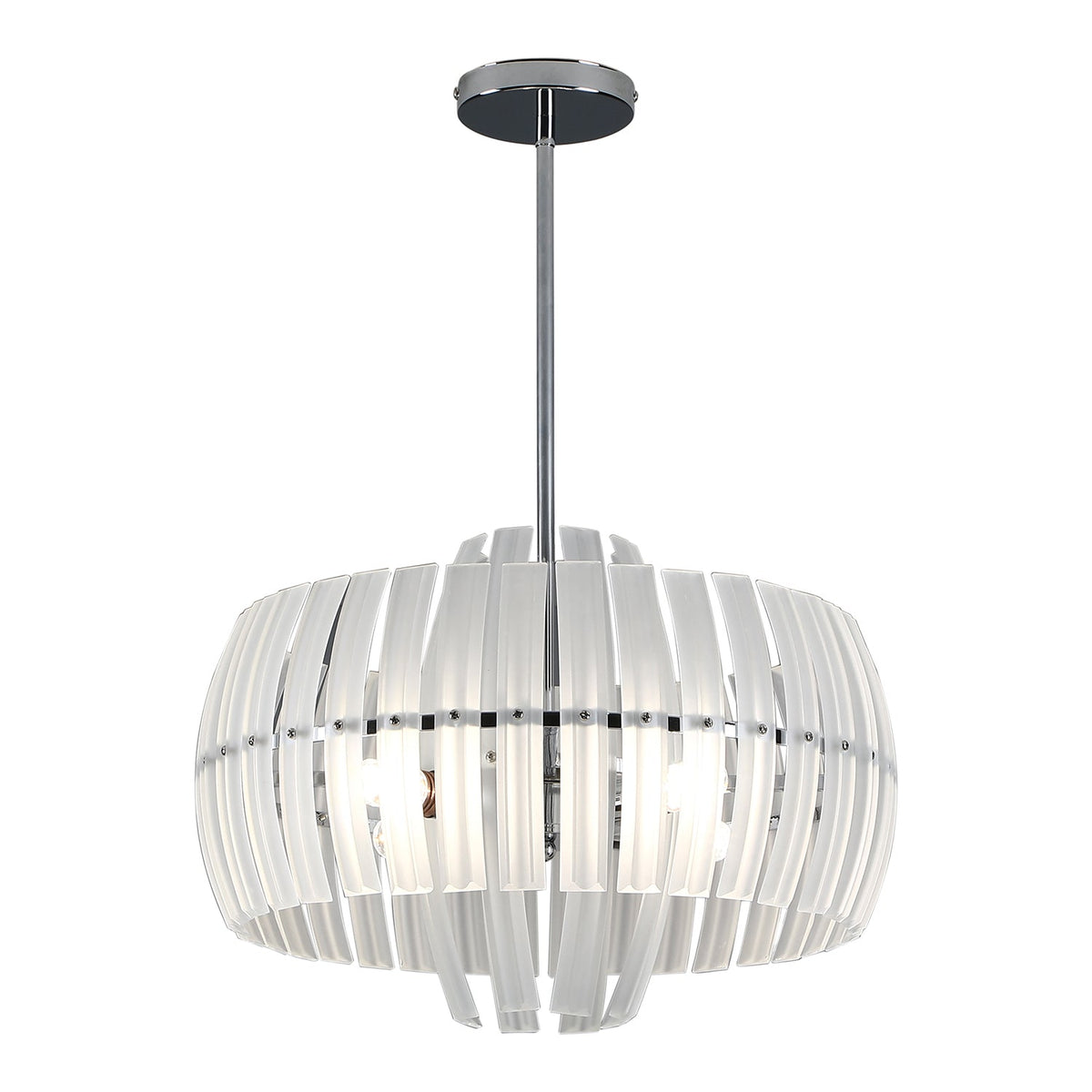 4-Lights Multi-Layer Frosted Glass Pendant Lighting