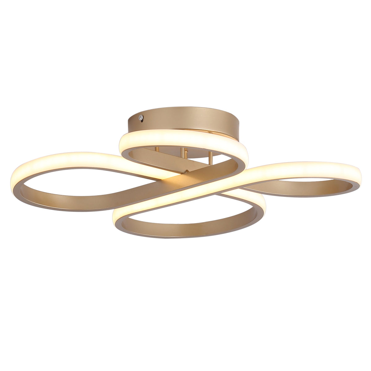 1-Light Concise LED Semi-Flush Mount Lighting