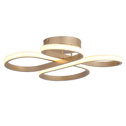1-Light Concise LED Semi-Flush Mount Lighting