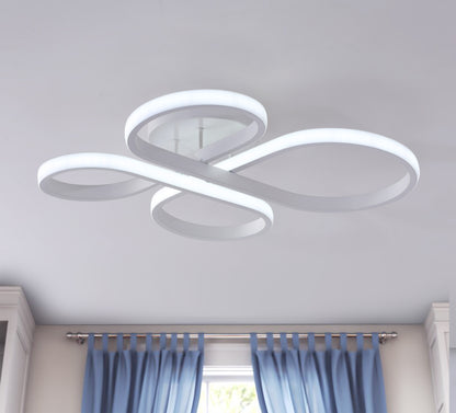 1-Light Concise LED Semi-Flush Mount Lighting
