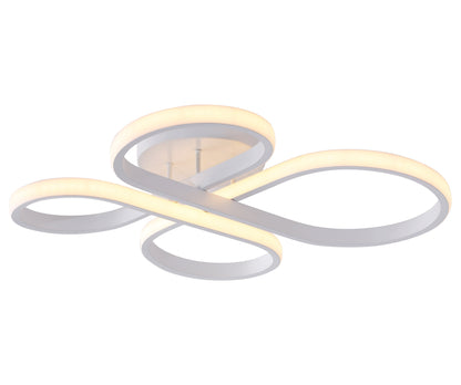 1-Light Concise LED Semi-Flush Mount Lighting