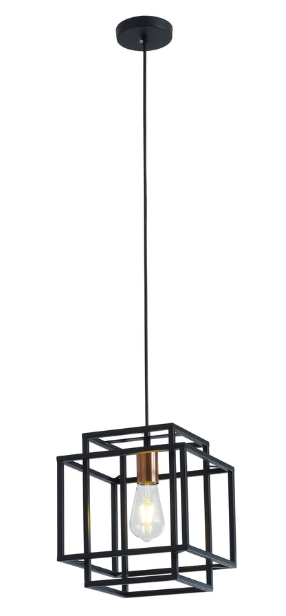 1-Light Industrial Geometric Pendant Lighting Chandelier
