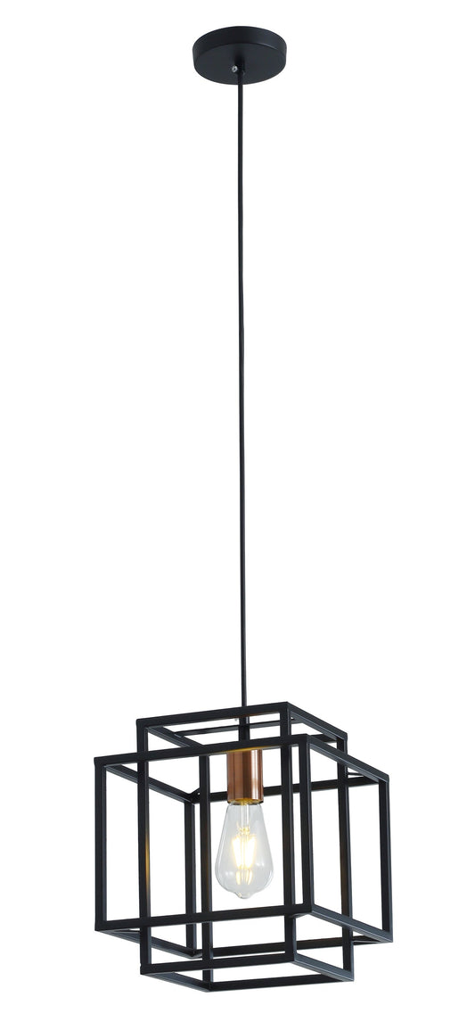 1-Light Industrial Geometric Pendant Lighting Chandelier