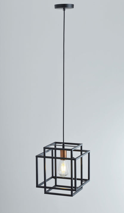 1-Light Industrial Geometric Pendant Lighting Chandelier