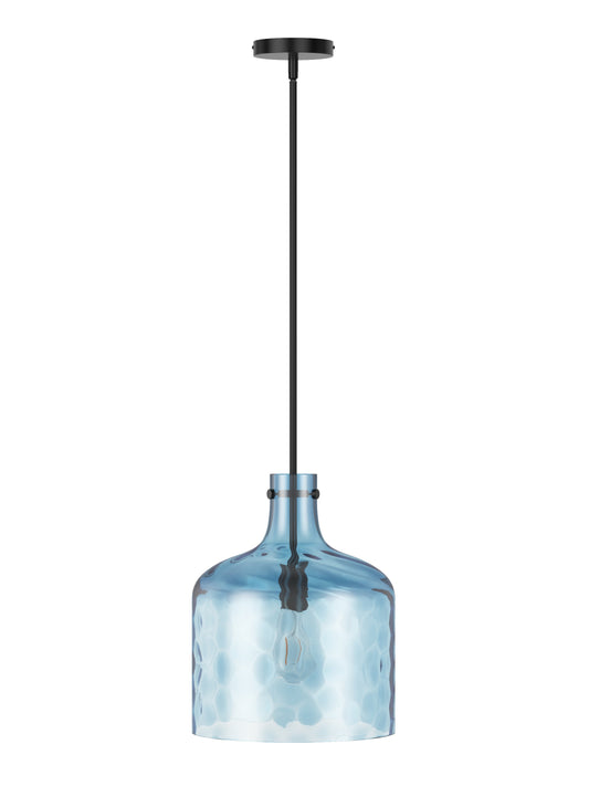 1-Light Modern with Textured Glass Shade Pendant Lighting
