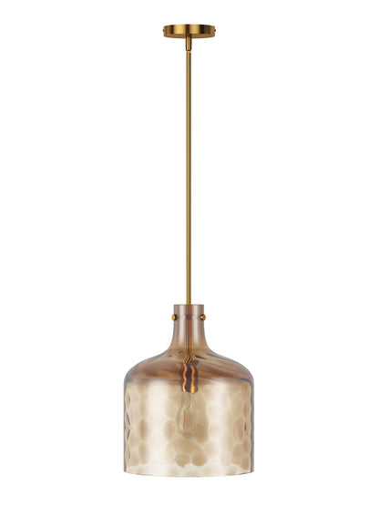 1-Light Modern with Textured Glass Shade Pendant Lighting