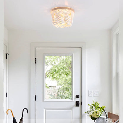 3-Lights Beads Design Flush Mount Lighting