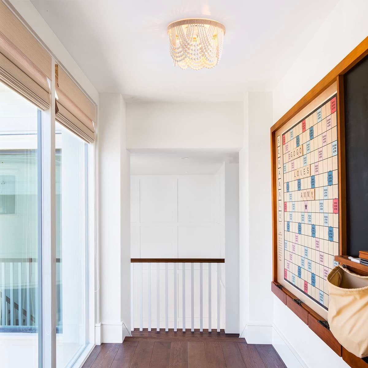 3-Lights Beads Design Flush Mount Lighting