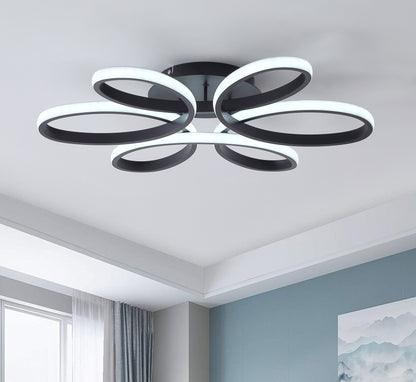 1-Light Modern LED Semi-Flush Mount Lighting