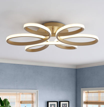 1-Light Modern LED Semi-Flush Mount Lighting