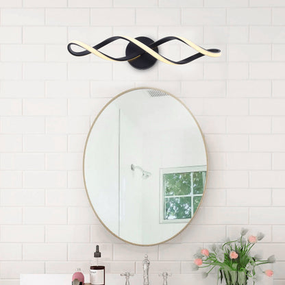 1-Light Special Wavy Linear Design LED Vanity Lighting