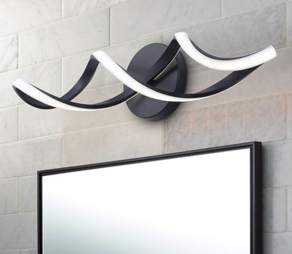 1-Light Special Wavy Linear Design LED Vanity Lighting