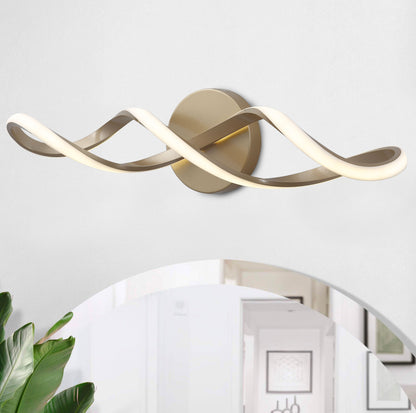 1-Light Special Wavy Linear Design LED Vanity Lighting