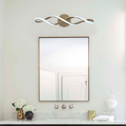 1-Light Special Wavy Linear Design LED Vanity Lighting