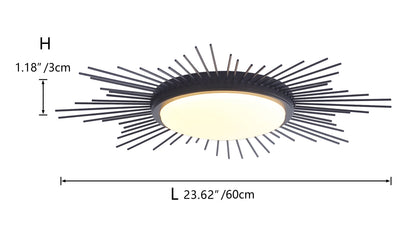 1-Light Geometric Circle LED Flush Mount Lighting