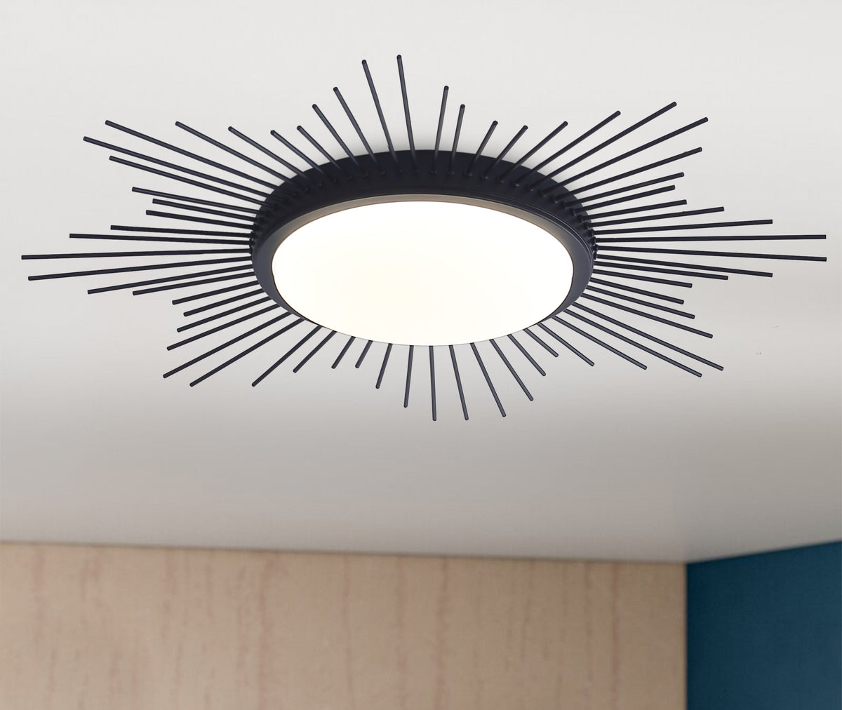 1-Light Geometric Circle LED Flush Mount Lighting