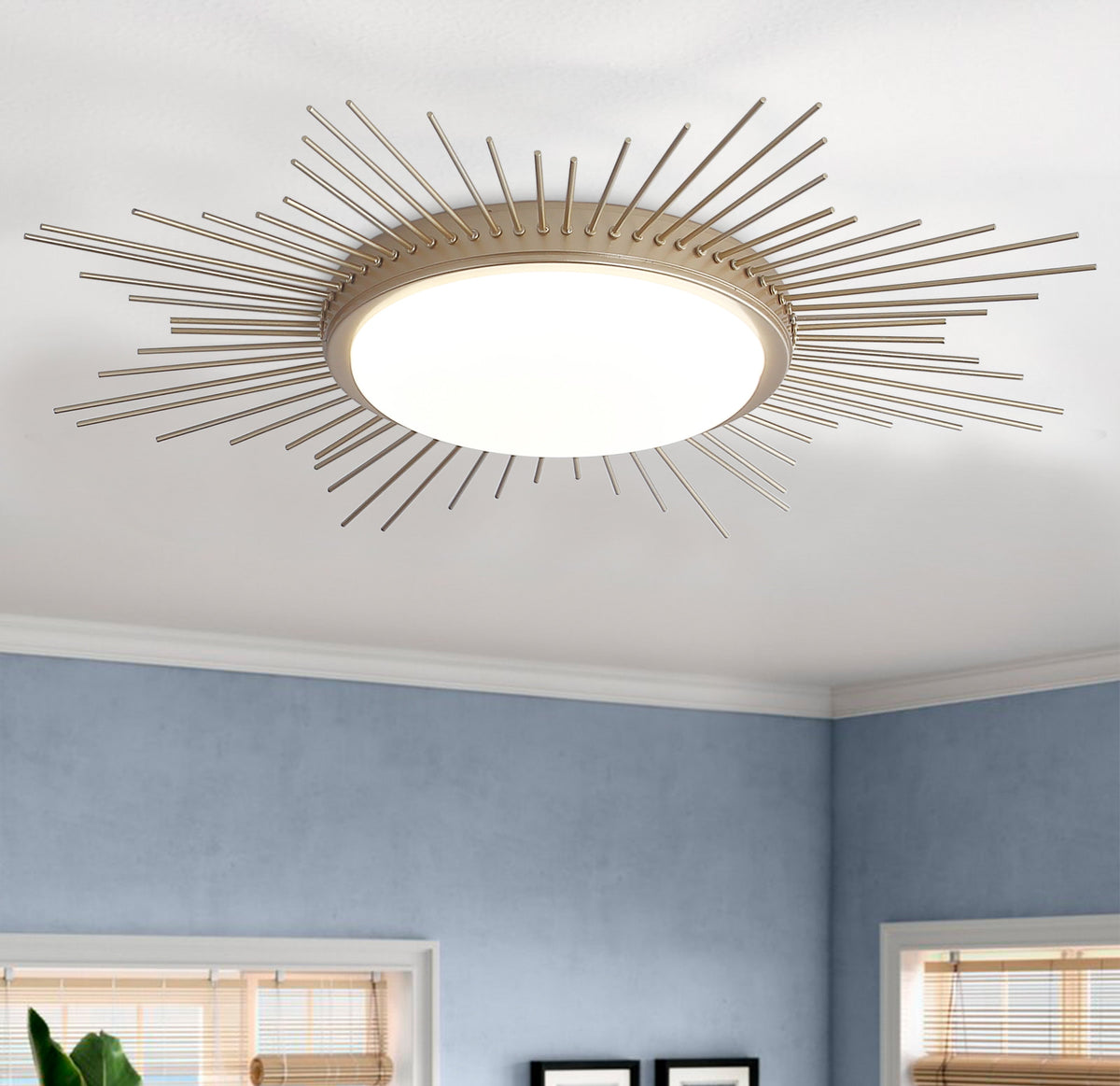 1-Light Geometric Circle LED Flush Mount Lighting
