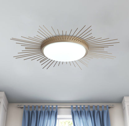 1-Light Geometric Circle LED Flush Mount Lighting
