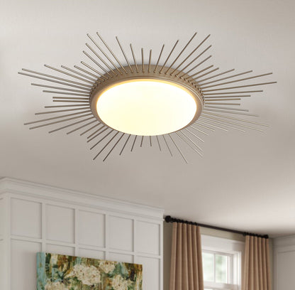 1-Light Geometric Circle LED Flush Mount Lighting