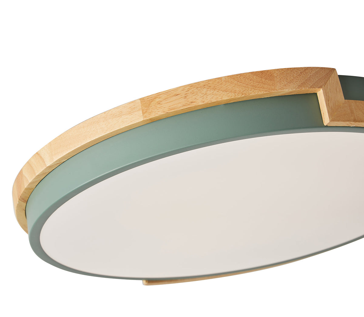 1-Light Imitation Wood Acrylic Creative LED Flush Mount Lighting