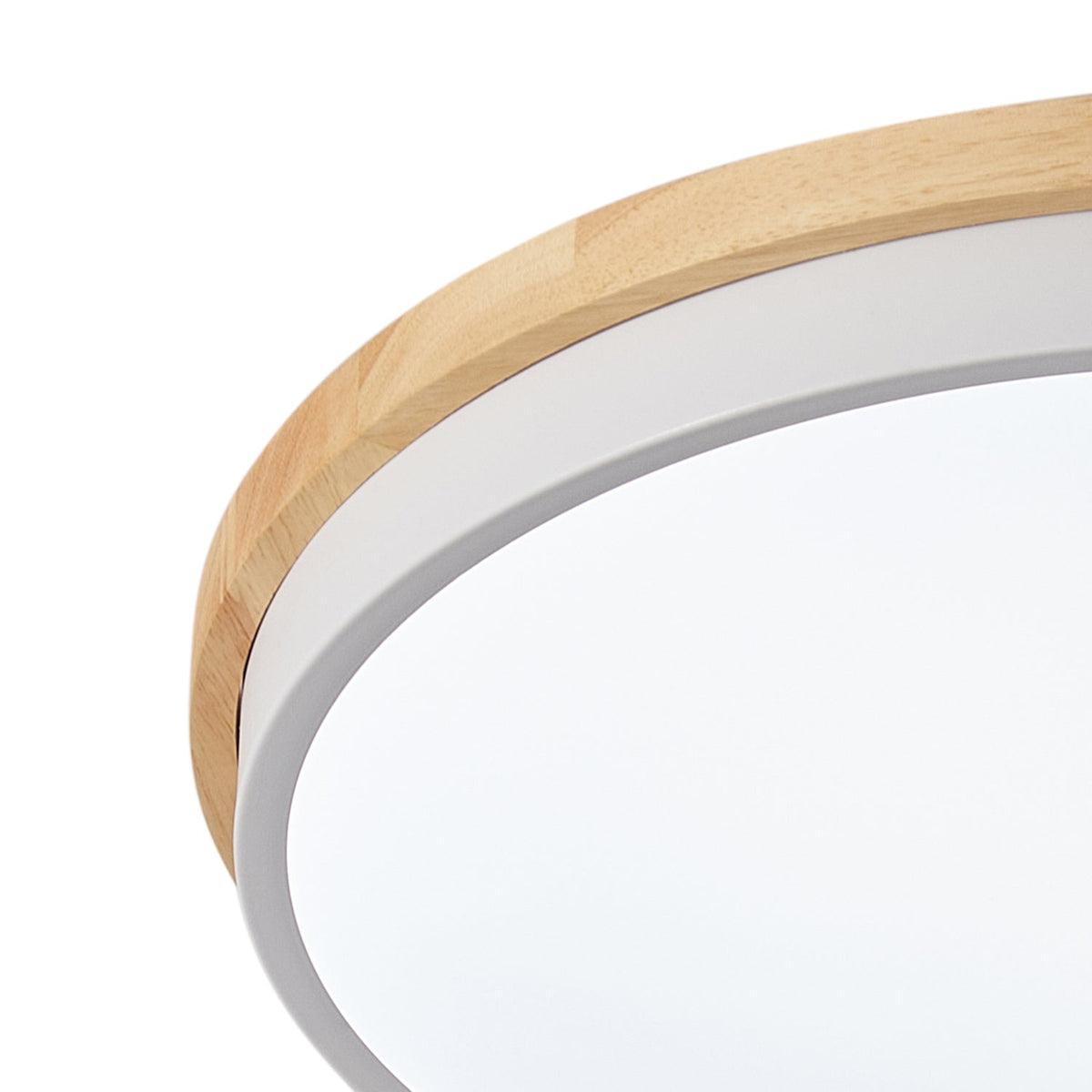1-Light Imitation Wood Acrylic Creative LED Flush Mount Lighting