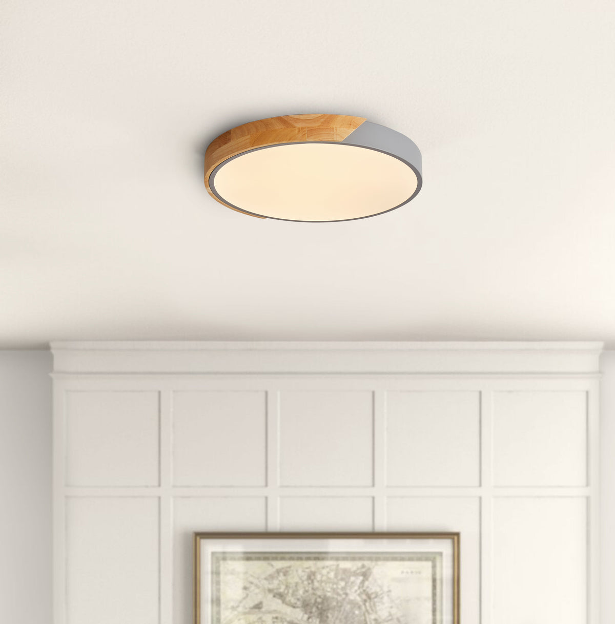 1-Light Round Acrylic LED Flush Mount Lighting