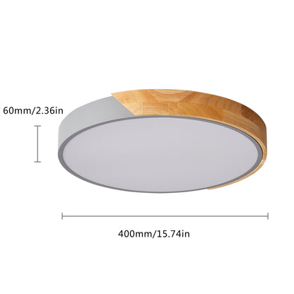 1-Light Round Acrylic LED Flush Mount Lighting