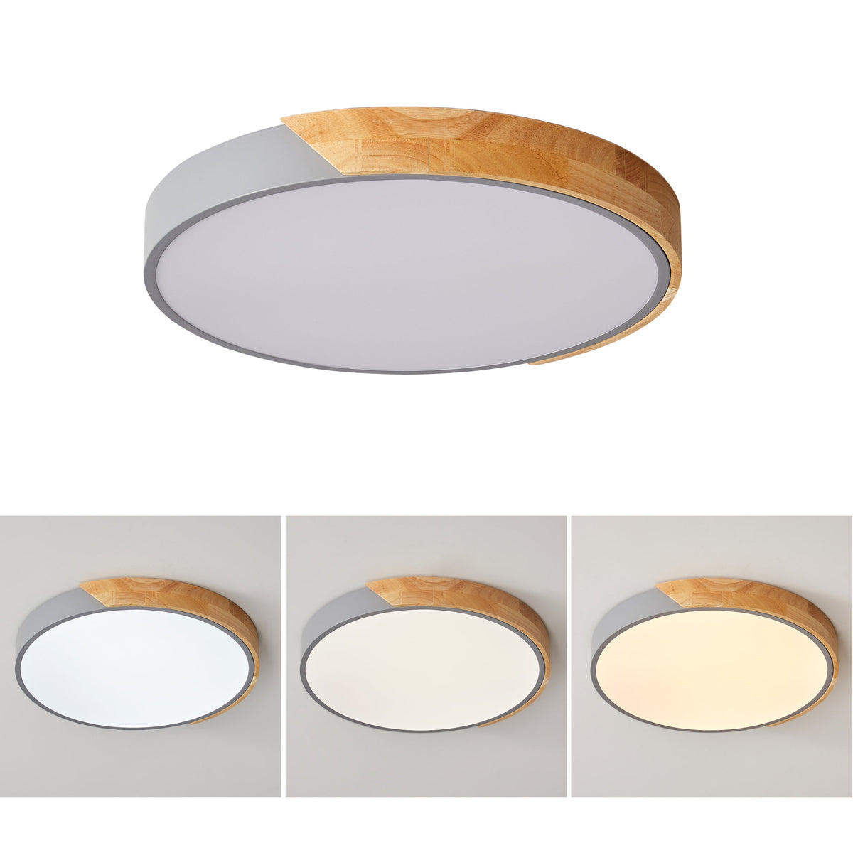 1-Light Round Acrylic LED Flush Mount Lighting