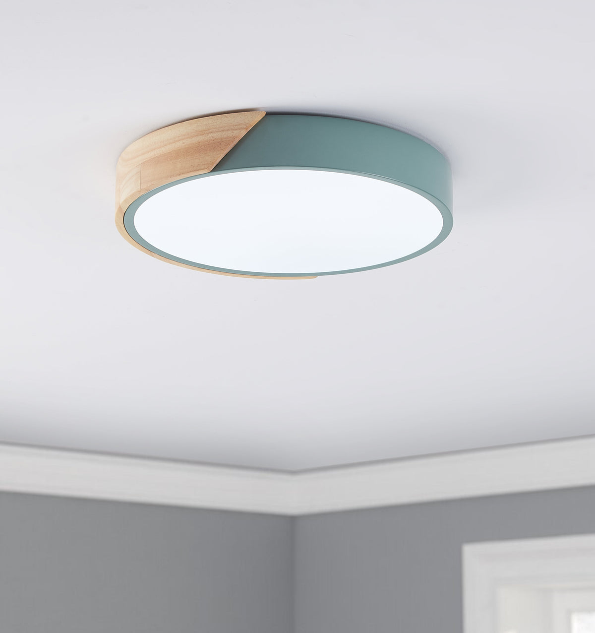 1-Light Round Acrylic LED Flush Mount Lighting