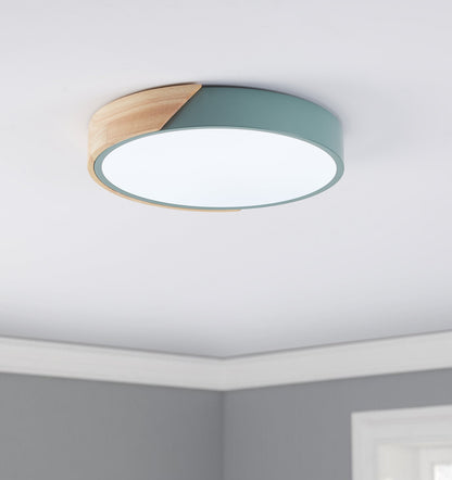 1-Light Round Acrylic LED Flush Mount Lighting