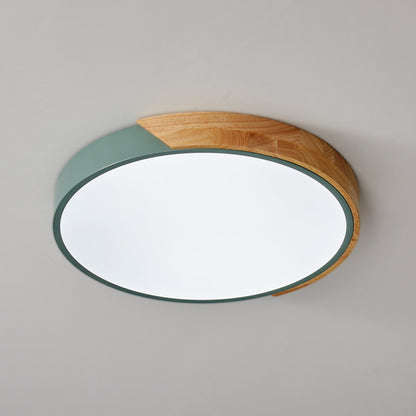 1-Light Round Acrylic LED Flush Mount Lighting
