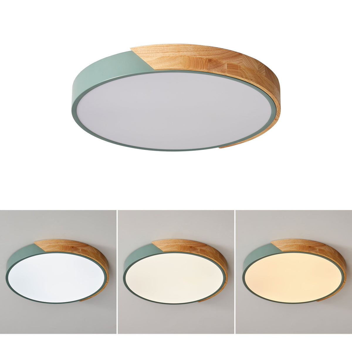 1-Light Round Acrylic LED Flush Mount Lighting