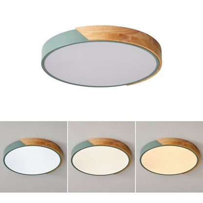 1-Light Round Acrylic LED Flush Mount Lighting