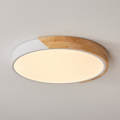 1-Light Round Acrylic LED Flush Mount Lighting