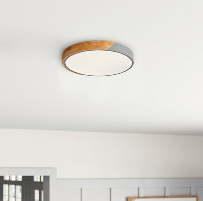 1-Light Round Acrylic LED Flush Mount Lighting