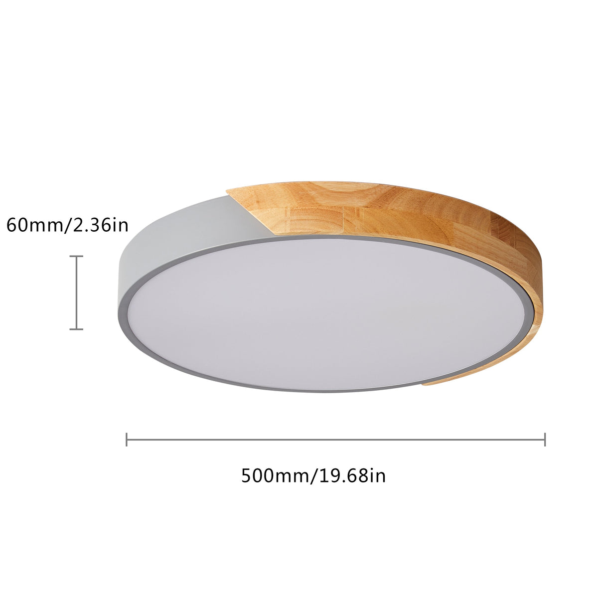 1-Light Round Acrylic LED Flush Mount Lighting