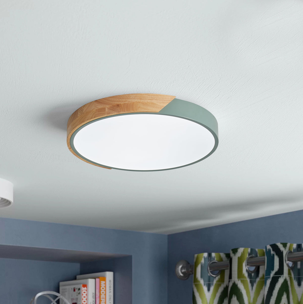 1-Light Round Acrylic LED Flush Mount Lighting