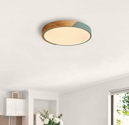 1-Light Round Acrylic LED Flush Mount Lighting