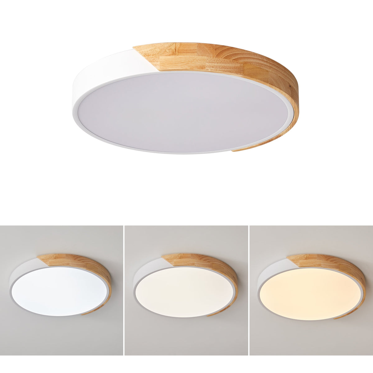 1-Light Round Acrylic LED Flush Mount Lighting