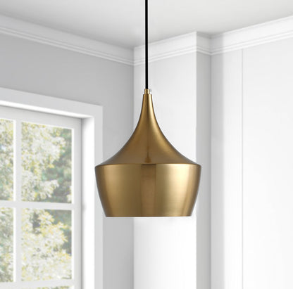 1-Light Gold Dome Pendant Lighting